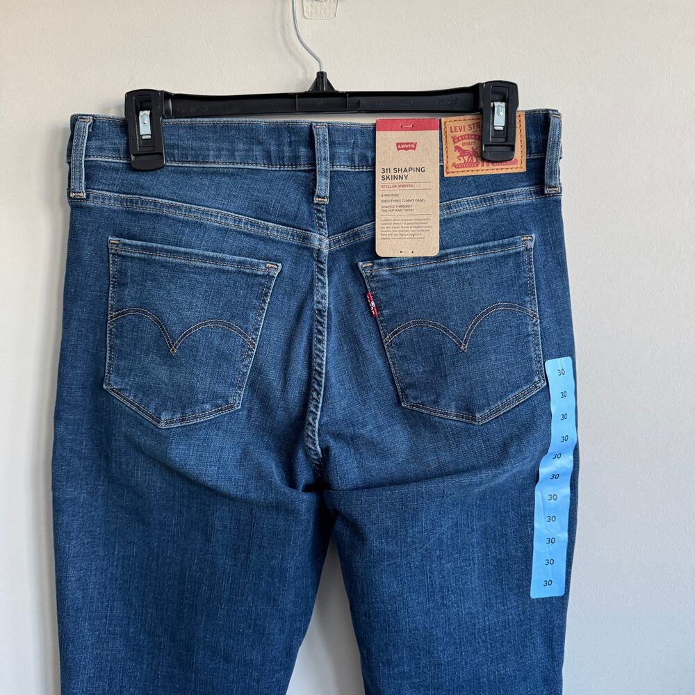Levi's 311 Shaping Skinny Jeans Stretch Smoothing Mid Rise 30x30 NWT - Picture 4 of 7
